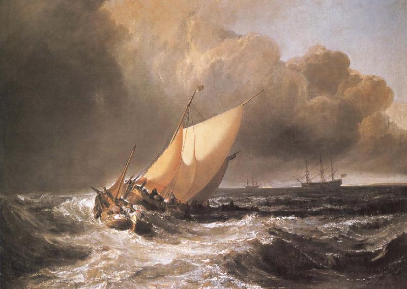 J.M.W. Turner Dutch Boats in a Gale Germany oil painting art
